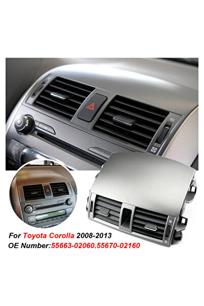 genernic لوحة فتحات تهوية مكيف الهواء لتويوتا كورولا 2008-2010 باللون الرمادي