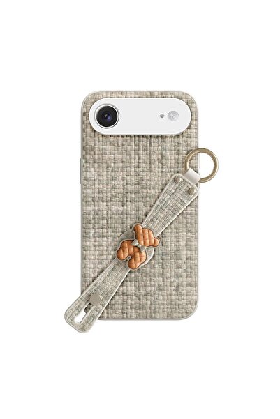 Zebana Apple iPhone 17 Air Uyumlu Kılıf Teddy Silikon Kılıf Bej