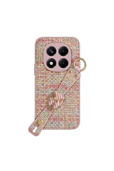 Zebana Poco X7 Compatible Case Teddy Silicone Case Pink