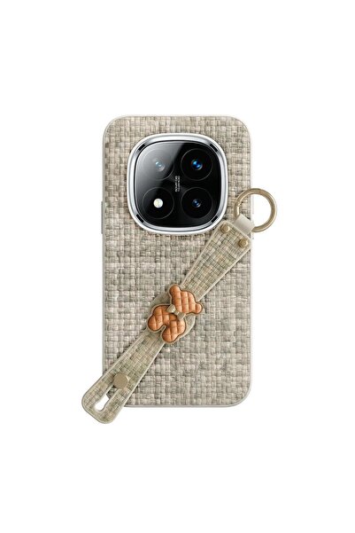 Zebana Redmi Note 14 Pro Plus 5g Compatible Case Teddy Silicone Case Beige