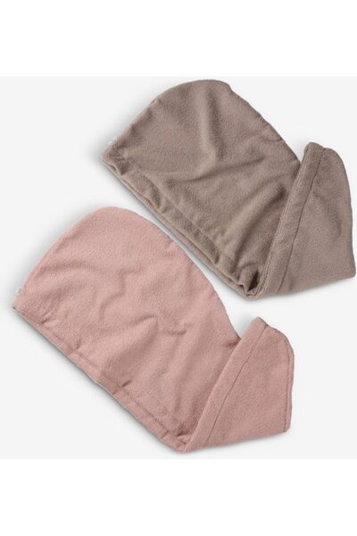 RootRise منشفة شعر تونادال، تونادال 2 قطعة. لون رملي/وردي