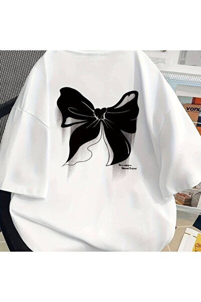 CLASSY.MODA Oversized White Unisex T-Shirt Printed Relaxed Fit Casual Stylish...