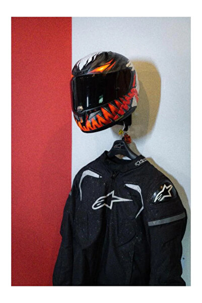 Neptune3D Motosiklet Kask Duvar Askısı – Anahtarlıklı Kask Tutucu