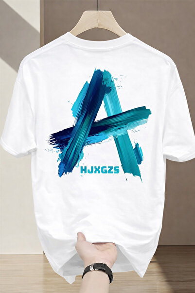 CLASSY.MODA Oversized White Unisex T-Shirt Printed Relaxed Fit Casual Stylish...