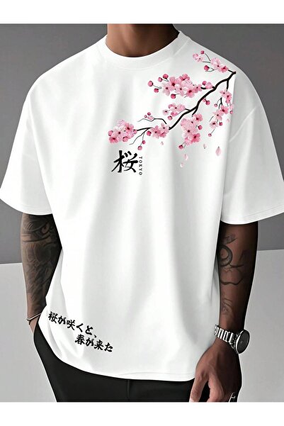 CLASSY.MODA Oversized White Unisex T-Shirt Printed Relaxed Fit Casual Stylish...