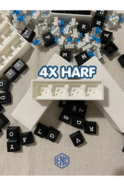 ENC Tasarım Kişiye Özel Mekanik Klavye Tuşlu Anahtarlık – İsim Yazılı Switch ...