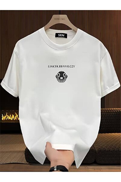 CLASSY.MODA Oversized White Unisex T-Shirt Printed Relaxed Fit Casual Stylish...