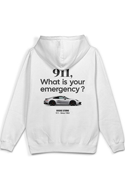 Overoz 911 أرابا راك بيك مطبوع بغطاء رأس سويت شيرت أبيض هودي 1423