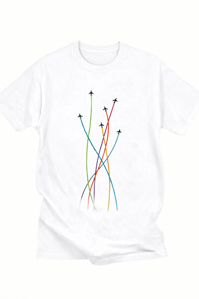 CLASSY.MODA Υπερμεγέθη λευκό μπλουζάκι unisex με στάμπα, άνετη εφαρμογή, καθη...