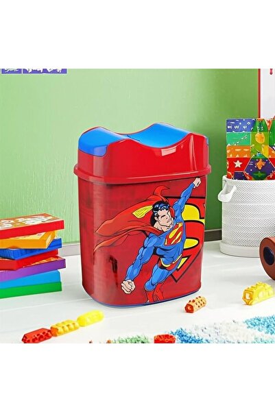 TR Tuffex Superman Lisanslı 5.5 Litre Hazneli Çocuk Odası Çöp Kovası (0