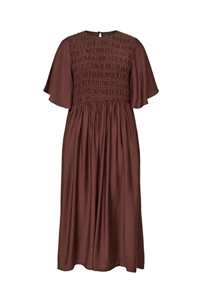 Veromoda Curve Gesmoktes Kleid VMCNIA Midikleid