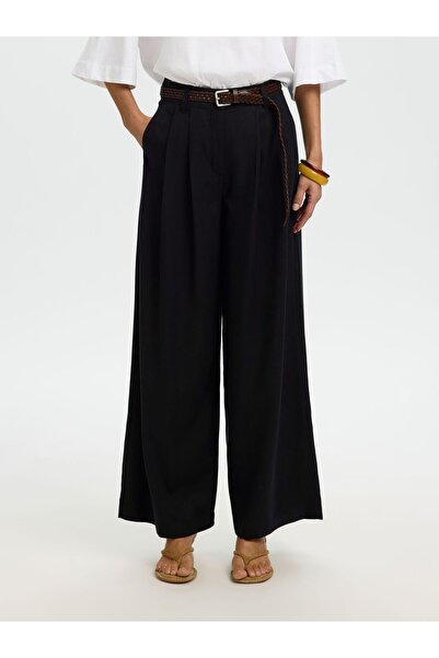 SELECTED Wide Leg Hose Bundfalten