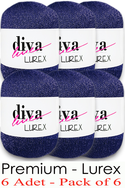 Diva İplik Lurex Premium - 30 tamnoplavi (paket od 6)