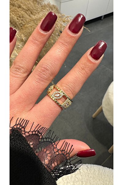 GLARE JEWELRY CO خاتم من الفولاذ المقاوم للصدأ مرصع بحجر الزركون الفاخر من طر...