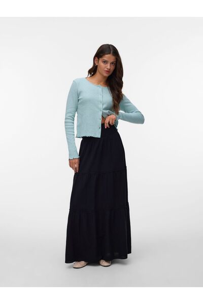 Vero Moda Rock AWKEELEY Hohe Taille Langer Rock