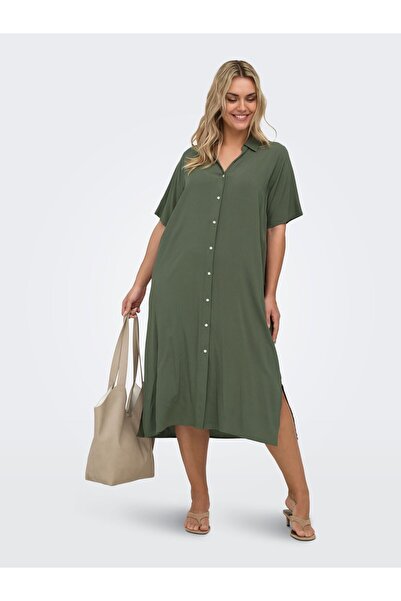 Only Carmakoma Hemdblusenkleid CARYASMIN Midikleid