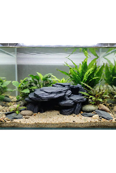 barsdepo Doğal Kayrak Taş Akvaryum Mağarası | Balık & Karides Saklanma Alanı ...