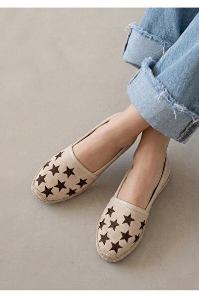 HVZ Exclusive Γυναικεία ψάθινη σόλα Mink με λεπτομέρεια Espadrille Άνετα και ...