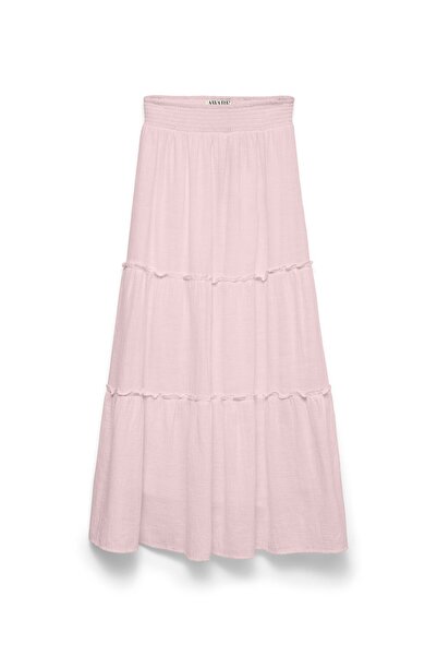 Vero Moda Rock AWKEELEY Hohe Taille Langer Rock