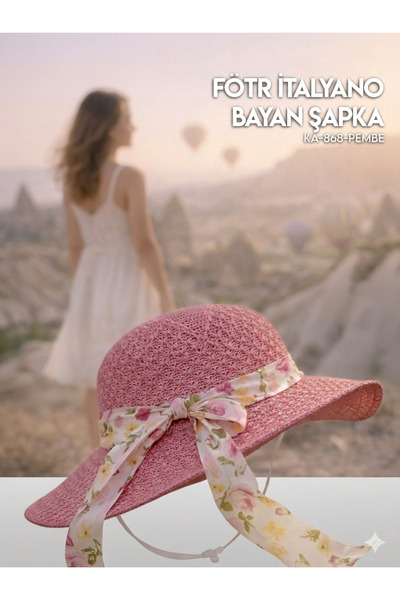 İtalyano Italian-Summer's Most Stylish Version-Flower Patterned Ribbon Women'...