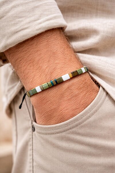 Atölye Olcay Eser Tila Men's Bracelet – Adjustable, Stylish, and Minimalist D...