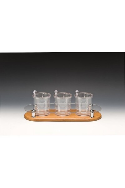 Zicco Sauce Bowl and Jam Bowl with Wooden Stand