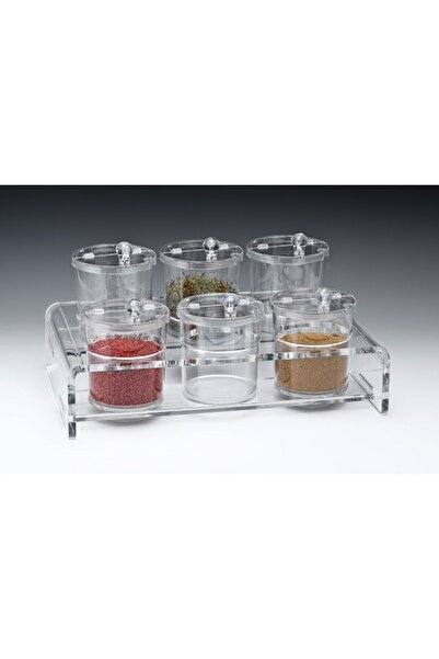 Zicco Six-Piece Acrylic Sauce and Jam Bowl Set with Stands