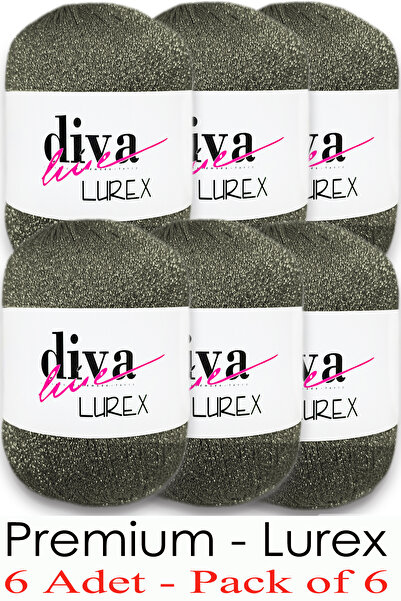 Diva İplik Люрекс Преміум - 17 армійсько-зелених (6 шт.)