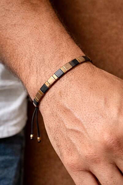 Atölye Olcay Eser Tila Men's Bracelet – Adjustable, Stylish, and Minimalist D...