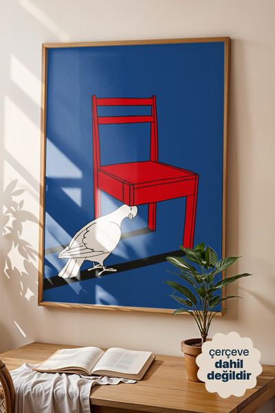 Persona Istanbul "The Crimson Chair" - Sürrealist Pop-Art İllüstrasyon Poster...