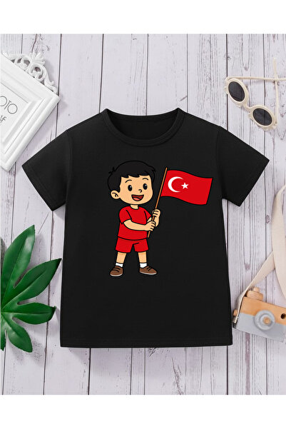 CDA Μπλουζάκι για αγόρια 23 Απριλίου Μαύρο Premium Βαμβάκι τεμάχια με τύπωμα ...