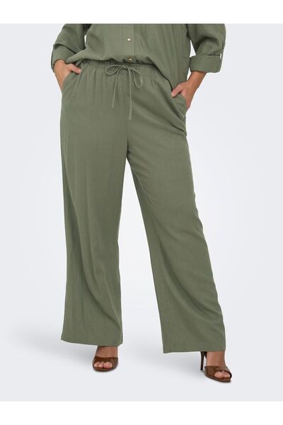 Only Carmakoma Hose CARGOA Gerade geschnitten Leinen Hose