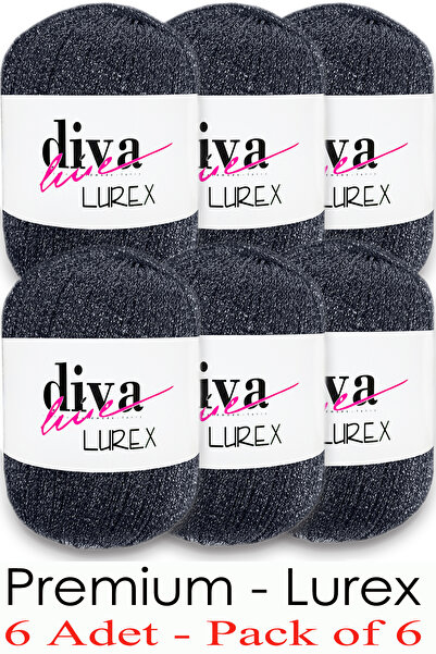 Diva İplik Lurex Premium - 28 Anthracite (Pack of 6)