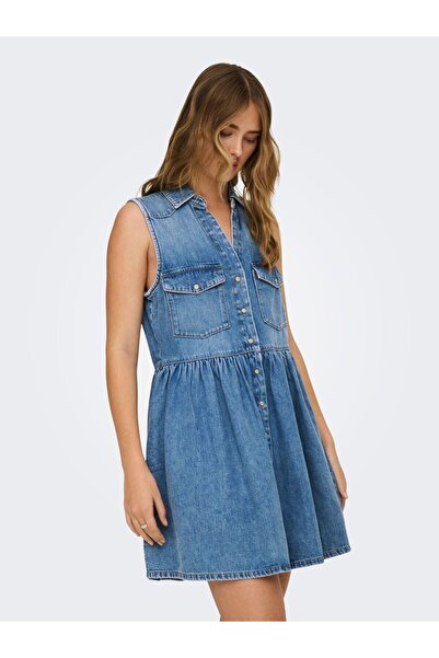 ONLY Jeanskleid ONLCYRUS Kurzes Kleid