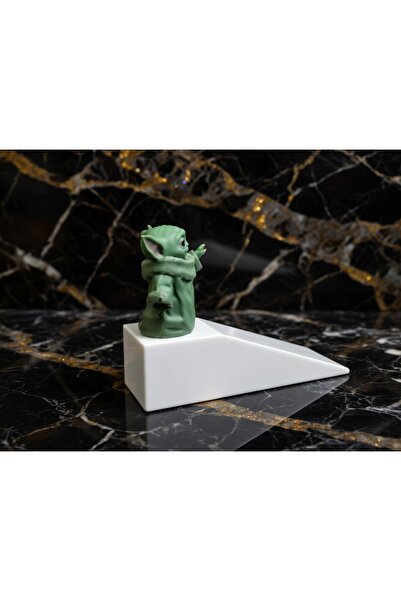 Akdiş Grogu Kapı Tutacağı – Baby Yoda Tasarımlı Kapı Stoperi, Kaymaz Zemin, D...