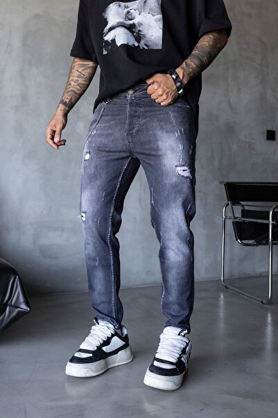 MODINI Slim fit jeans with chain and rips (6719)