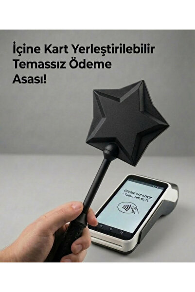 LUBIKO STUDIO Temassız Ödeme Yıldızı Asa - Pratik Sihirli Kredi Kartı Okutma ...