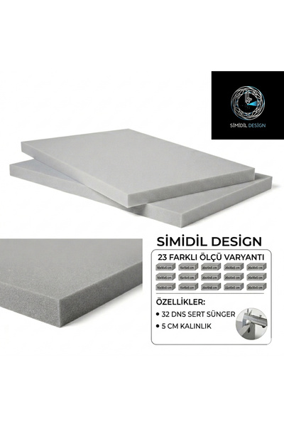 Simidil Design 32 DNS Sert 5 cm Kalınlık Yüksek Yoğunluklu 23 Ölçü Seçenekli-...
