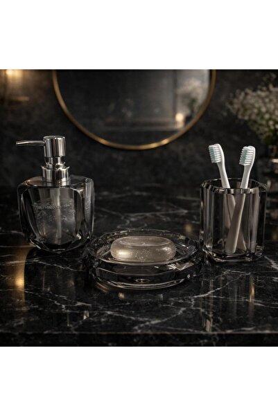 decovien Luxurious Looking Minimal Design 4-Piece Bathroom Set with Liquid So...