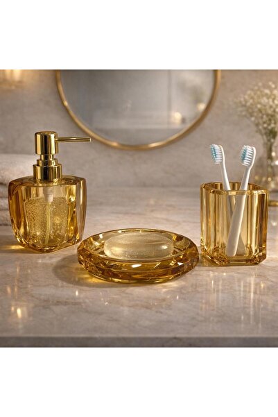 decovien Luxurious Looking Minimal Design 4-Piece Bathroom Set with Liquid So...