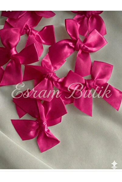 Esram Butik شريط ساتان بفيونكة فوشيا 2 سم، صندوق هدايا، زينة حزمة الهدايا، زي...
