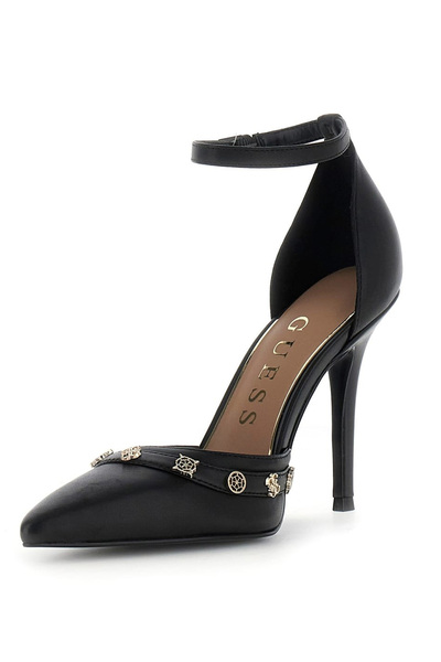 Guess %90 Koyun Derisi, %10 Poliüretan Siyah Kadın Topuklu Ayakkabı FLPNAALEA08