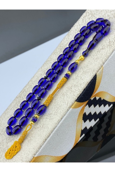 Tesbih Store Fire Amber Prayer Beads Trabzon Hand Knitted Kazaz Tassel, Men's...