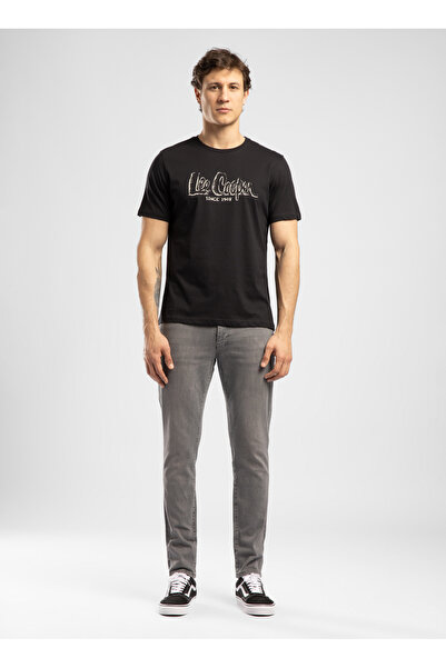 Lee Cooper Μαύρο Ανδρικό T-Shirt με κανονική εφαρμογή 262 LCM 242005 DRAWOS B...