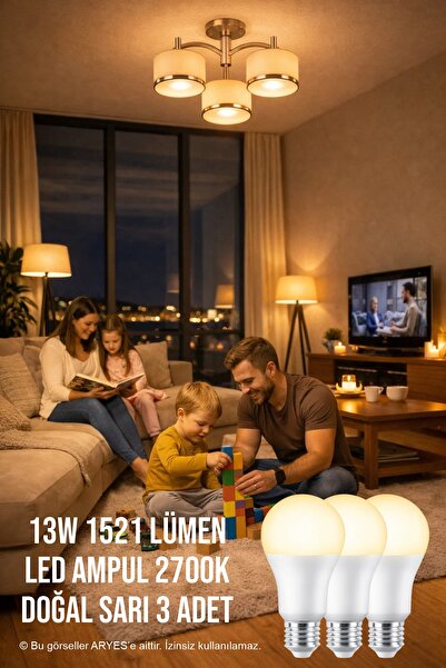 Philips 13W E27 LED Ampul 1521 Lümen 2700K Sıcak Sarı Işık Enerji Tasarruflu