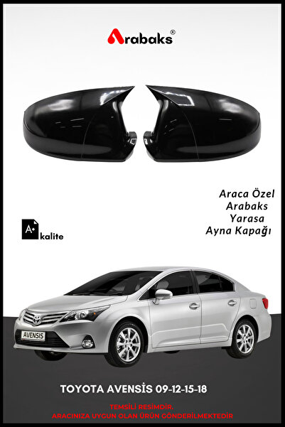 Arabaks TOYOTA AVENSİS 09-12-15-18 Yarasa Ayna Kapağı 2'li Takım (BATMAN TİP,...