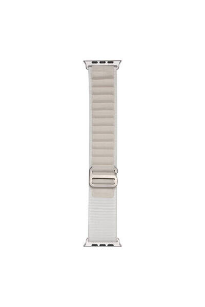 Genel Markalar Apple Watch 44mm Uyumlu Kordon Naylon Kumaş Spor Görünümlü Ban...