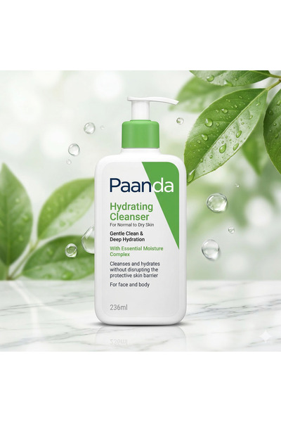 Paanda Hydrating Cleanser Gentle Face & Body Wash for Dry Skin 236ml