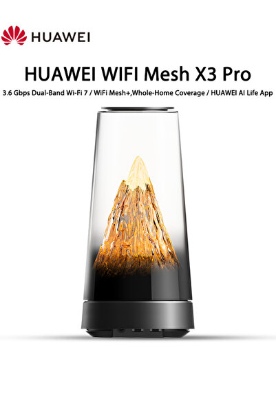 Huawei Mesh X3 Pro Wi-Fi 7 Router & WiFi System, Whole-Home Coverage Dual-Ban...