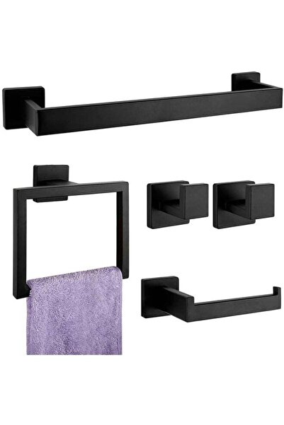 Arabest مجموعة ملحقات حمام غير لامعة مكونة من 5 قطع، مصنوعة من الفولاذ المقاو...